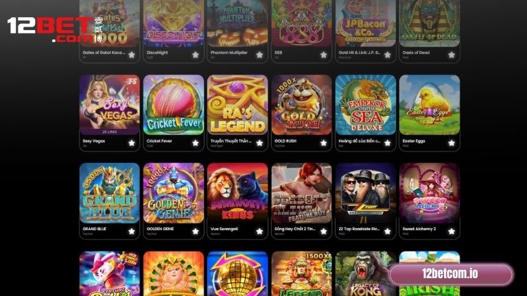 Quay hũ Playtech 12Bet nổi bật với kho game slot phong phú