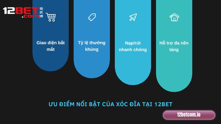 Ưu điểm nổi bật của Xóc Đĩa tại 12Bet